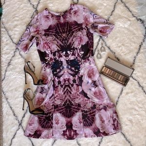 Purple toned cocktail dress